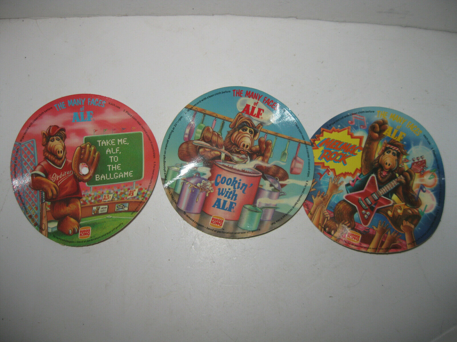Vintage Alf Buger King Promo Records -2 Have Never Been Played